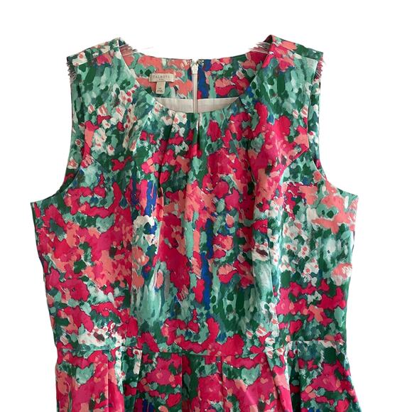 TALBOTS Women's Size 14 Dress Impressionist Floral Print Sleeveless Summer - Picture 2 of 9